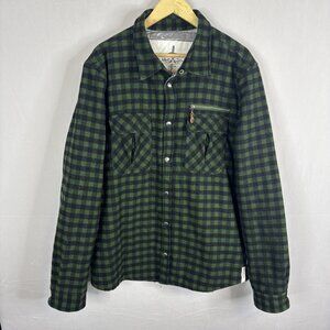 Jay Howell x Lifetime Quilted Plaid Jacket Men’s XL Green Black Shacket